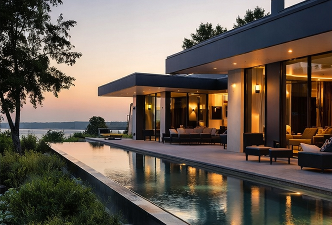 Moderne Architektenvilla in Wesel am Auesee